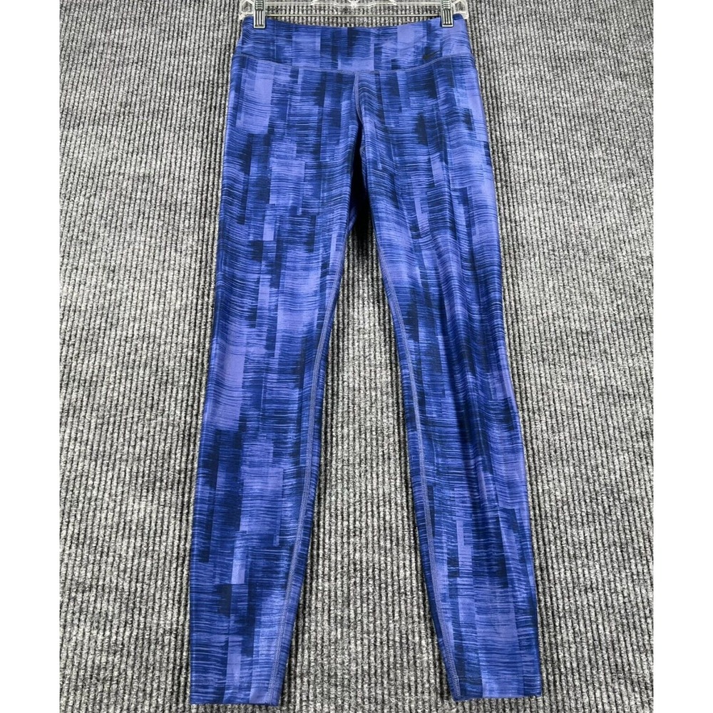 Nike Leggings Womens Small Blue Activewear Workout Gym Lifting Running Dri-Fit